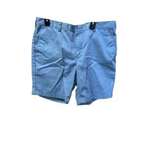 Jos A Bank Traveler Shorts Mens Blue Tailored Fit Chino Cotton Twill Flat Front